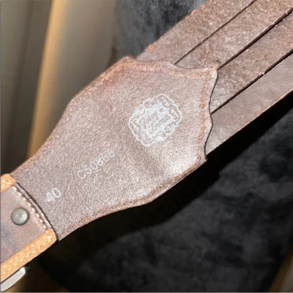 Brown Embellished Belt with Silver Accents - Picture 6 of 8